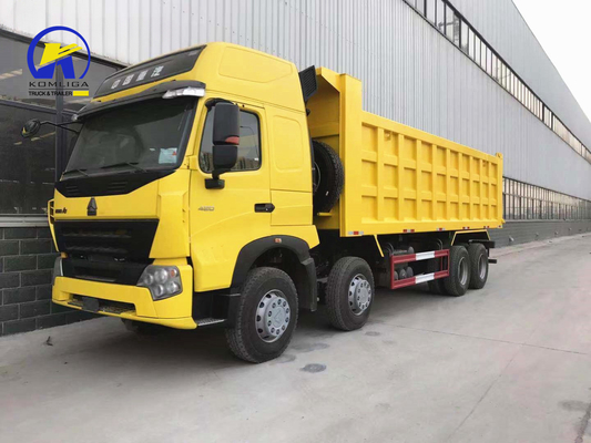 WD615.47. D12.42 Usados 8X4 12 Pneus HOWO Camião Dump Tipper Camião com elevação frontal central