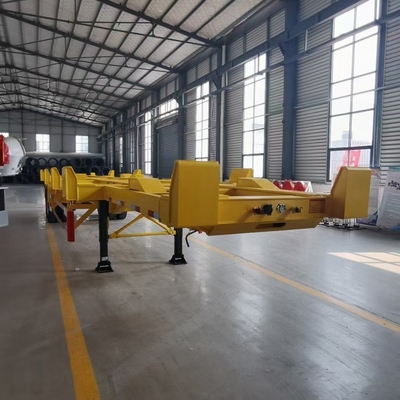 Jost duas velocidades de suporte perna tri-eixo 20 FT 40FT chassi trailer esqueleto não auto-dumping