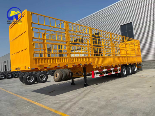 3 eixos 40FT Container Parede lateral Semi-remolque caminhão com feixe principal Q345b aço no melhor