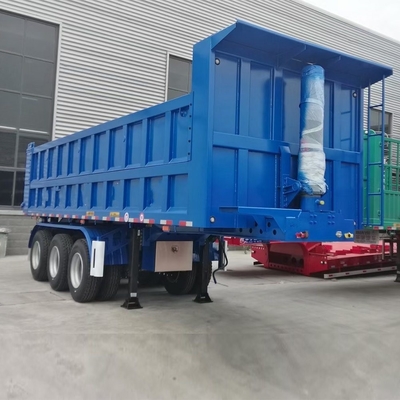 3 eixos 60tons 70tons End Tipper 35 45 metros cúbicos Trailers de descarga com feixe principal para baixo