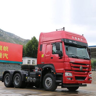 Sinotruck Diesel HOWO 371HP 375HP Tractor cabeça 6X4 caminhão pesado com eixo dianteiro 9 toneladas