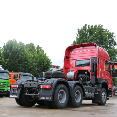 Sinotruck Diesel HOWO 371HP 375HP Tractor cabeça 6X4 caminhão pesado com eixo dianteiro 9 toneladas