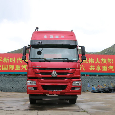 Sinotruck Diesel HOWO 371HP 375HP Tractor cabeça 6X4 caminhão pesado com eixo dianteiro 9 toneladas