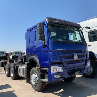 Design de pneu radial e caixa de engrenagens Hw19710 Sinotruk 6X4 HOWO Container Truck Head Used Tractor