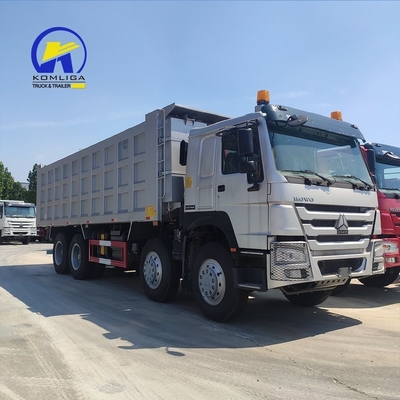 8X4 371HP HOWO Sino Dump Truck Usado caminhão de rebentador com rebentador ventral elevação hidráulica