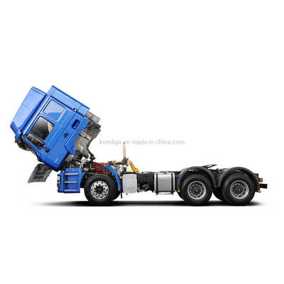 Homem 16 toneladas de dois estágios de redução de engrenagem eixo traseiro Shacman F3000 6X4 380HP Usado cabeça de caminhão