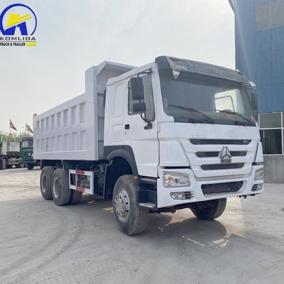 6X4 Usado Sinotruk HOWO Dump Truck / Tipper 371HP 375HP com uma cabine de dormir e A / C