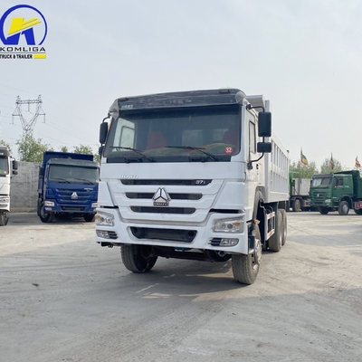 6X4 Usado Sinotruk HOWO Dump Truck / Tipper 371HP 375HP com uma cabine de dormir e A / C