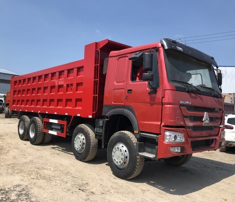 9 toneladas Capacidade de carga HOWO Sinotruk 12 rodas camião de descarga 30 toneladas Elevação por eixo dianteiro
