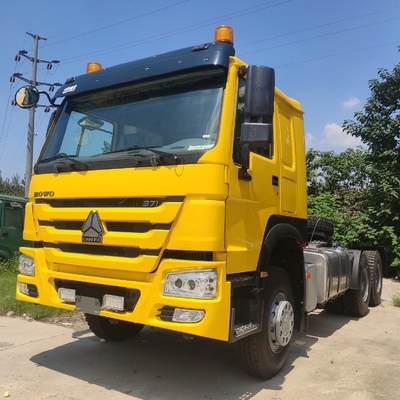 Hw76 Cab HOWO Usado cabeça de trator 3 eixos 6X4 para dentro do seu orçamento 6800 * 2500 * 3200mm