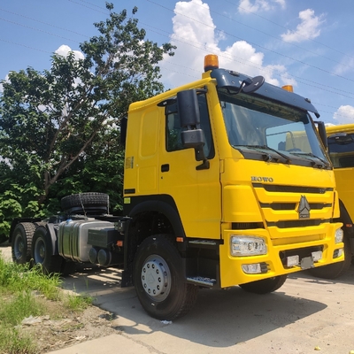 Hw76 Cab HOWO Usado cabeça de trator 3 eixos 6X4 para dentro do seu orçamento 6800 * 2500 * 3200mm