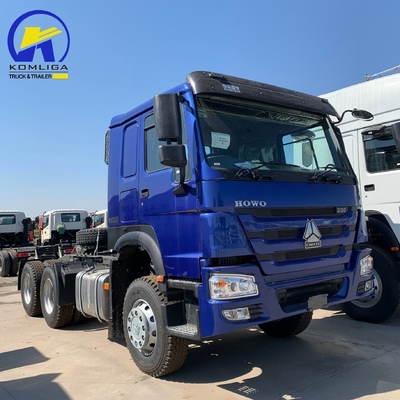Sinotruk HOWO usado 6X4 pneu 10 rodas caminhão-trator pesado com caixa de engrenagens Hw19710