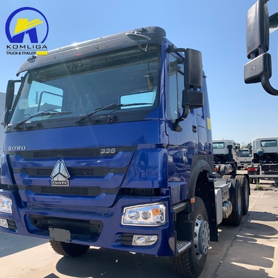 Sinotruk HOWO usado 6X4 pneu 10 rodas caminhão-trator pesado com caixa de engrenagens Hw19710