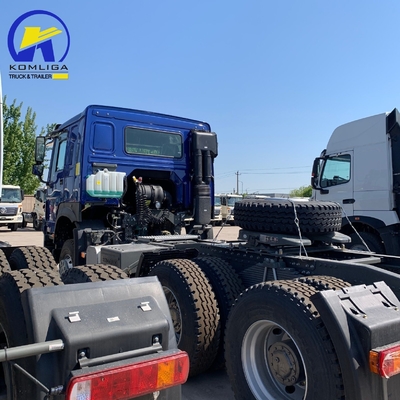 Sinotruk HOWO usado 6X4 pneu 10 rodas caminhão-trator pesado com caixa de engrenagens Hw19710