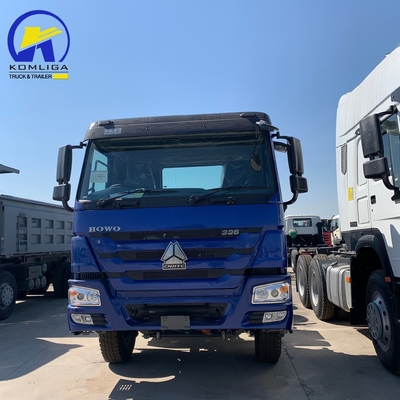 Sinotruk HOWO usado 6X4 pneu 10 rodas caminhão-trator pesado com caixa de engrenagens Hw19710