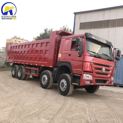 Sinotruk 12 Wheeler Usado HOWO 70 Ton 100 Ton Dump Truck 8X4 com Design de Pneus Radial