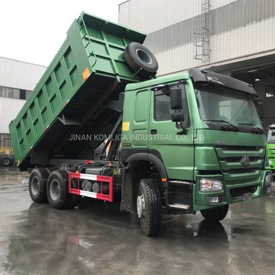 Caminhões de descarga Sinotruk HOWO 336HP Euro 2 Estilo de elevação frontal Transmissão manual