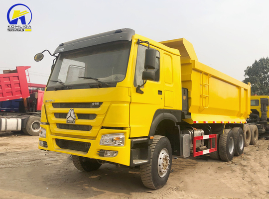 Usado HOWO 6X4 Dump Truck 375 HP Direção à esquerda caminhão de minas com motor D12.42