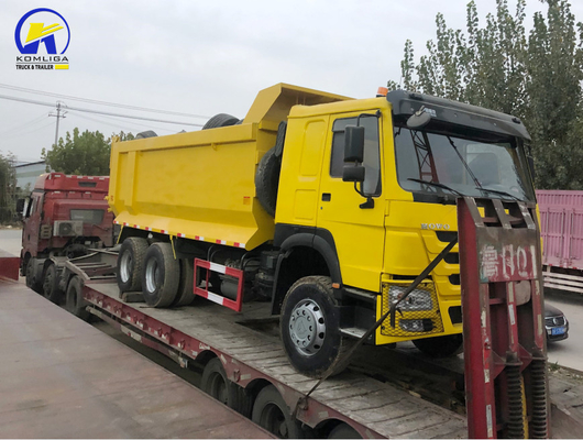 Usado HOWO 6X4 Dump Truck 375 HP Direção à esquerda caminhão de minas com motor D12.42
