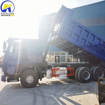 Transmissão manual 375HP Sinotruk 6X4 Dump Tipper Truck com capacidade de carga de 16 toneladas