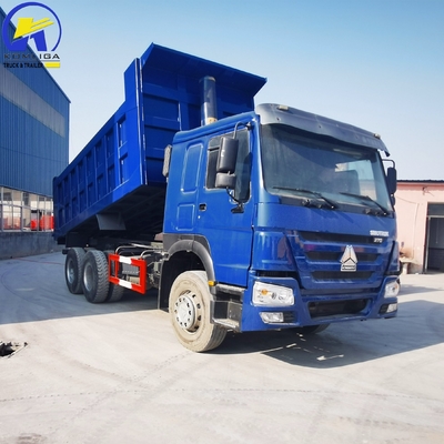 Transmissão manual 375HP Sinotruk 6X4 Dump Tipper Truck com capacidade de carga de 16 toneladas