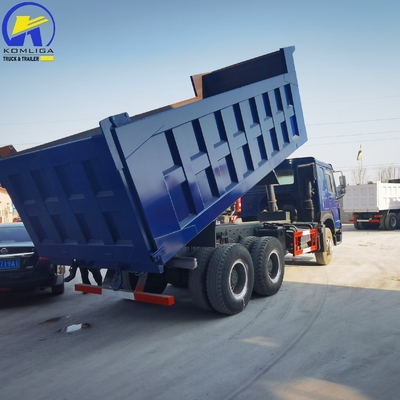 Transmissão manual 375HP Sinotruk 6X4 Dump Tipper Truck com capacidade de carga de 16 toneladas