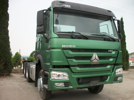 Direção Zf Direção HOWO 3 eixos 6X4 Tractor Truck Head Prime Mover 6800*2500*3200mm