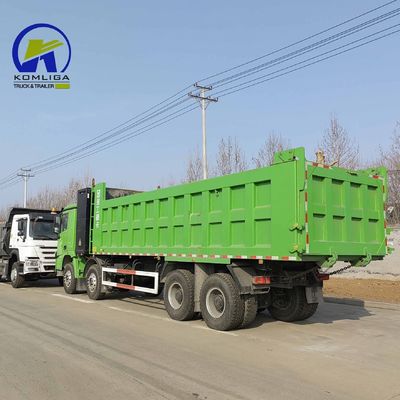 Utilizado HOWO 8X4 12 Rodas Pesado Serviço Dump Tipper caminhão 8500 * 2500 * 3400mm para o local de mineração