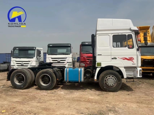 Design de pneus radial Shacman 6X4 Trailer Head Truck Tractor com homem do eixo dianteiro 7,5 toneladas