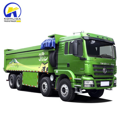 Shacman 8X4 camião de descarga para pedra de areia tarefa pesada Hw76 Cab 351-450 hp