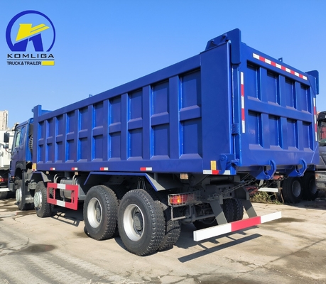 Estilo de elevação frontal Sinotruk HOWO 8X4 camião de descarga com grande capacidade e descarga amarela