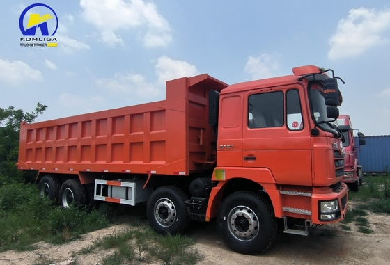 Pneus usados de camião de descarga Shacman 8X4 Certificação GCC 16tons Capacidade de carga Eixo traseiro