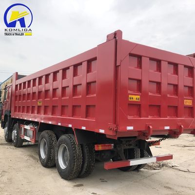 Sinotruk HOWO 375HP 8X4 12wheels Rhd LHD 60ton Used Tipper Dump Truck para construção