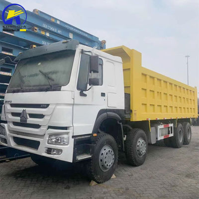 Sinotruk HOWO 375HP 8X4 12wheels Rhd LHD 60ton Used Tipper Dump Truck para construção