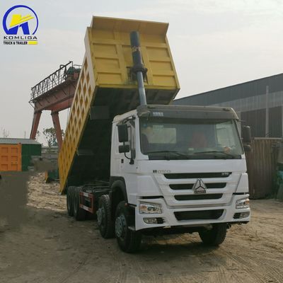 Sinotruk HOWO 375HP 8X4 12wheels Rhd LHD 60ton Used Tipper Dump Truck para construção