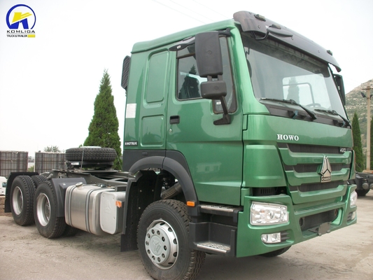6*4 HOWO Tractor Truck Trailer Head com capacidade de carga de 21-30 t e eixo dianteiro de 9 t
