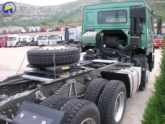 6*4 HOWO Tractor Truck Trailer Head com capacidade de carga de 21-30 t e eixo dianteiro de 9 t
