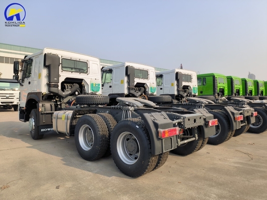 6*4 HOWO Tractor Truck Trailer Head com capacidade de carga de 21-30 t e eixo dianteiro de 9 t