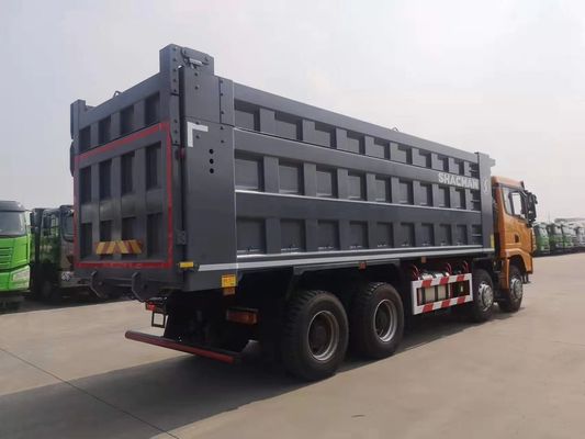 Usado Shacman 8X4 camião de descarga camião de carregamento com carregador ventral diesel de elevação hidráulica