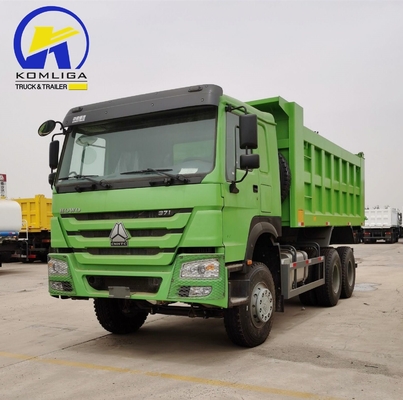 351-450hp Sinotruck HOWO Utilizado 6X4 20cbm Hyva Elevator Dump Truck com 2sets eixo traseiro