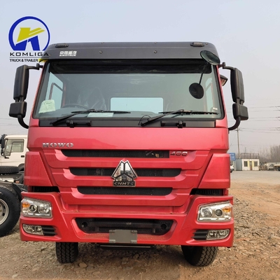 6X4 Roda motriz usada Sinotruk HOWO 10 Wheeler Tow Head Trailer Truck com cabine de A / C