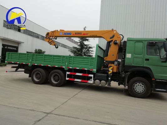 Caminhão de combustível de 300L Sinotruck HOWO 6X4 Caminhão montado 12tons 16tons guindaste para construção