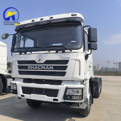 Eixo dianteiro 9tons Capacidade de carga Shacman F3000 6X4 Diesel Prime Mover Tractor Truck usado