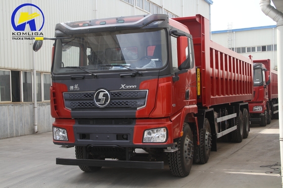 Carrinho de descarga Shacman usado 8X4 12 rodas Carrinho de descarga de carrinho com cabine Hw76 em boas condições