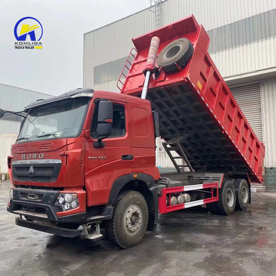 Sinotruk HOWO 10 rodas camião de descarga 371HP camião de segunda mão com cadeiras amarelas ≤5