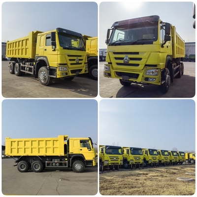 Caminhões usados de carregamento pesado HOWO 371HP 6X4 Caminhão de descarga com transmissão manual na África