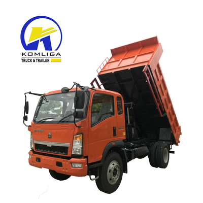 Usado Sinotruk HOWO 4X2 6wheel Mini Light Dump Tipper Truck com transmissão manual