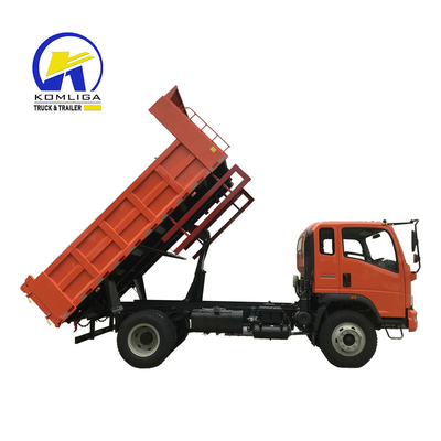 Sinotruk HOWO Light Hydraulic 4X2 4ton 5ton Small Mini Tipper Dump Truck com LHD/RHD