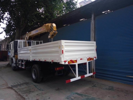 Caminhão de guindaste Shacman 4X2 usado com eixo dianteiro Hf9 e levantamento hidráulico do capot ventral