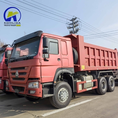 Caminhão de descarga usado para segunda mão Sinotruk HOWO 35 toneladas 6X4 Caminhão de carregamento de carregamento de carregamento Capacidade de motor 8L